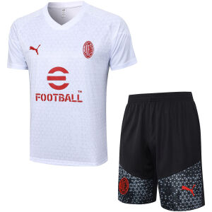 Mens AC Milan Short Training Suit White 2023/24