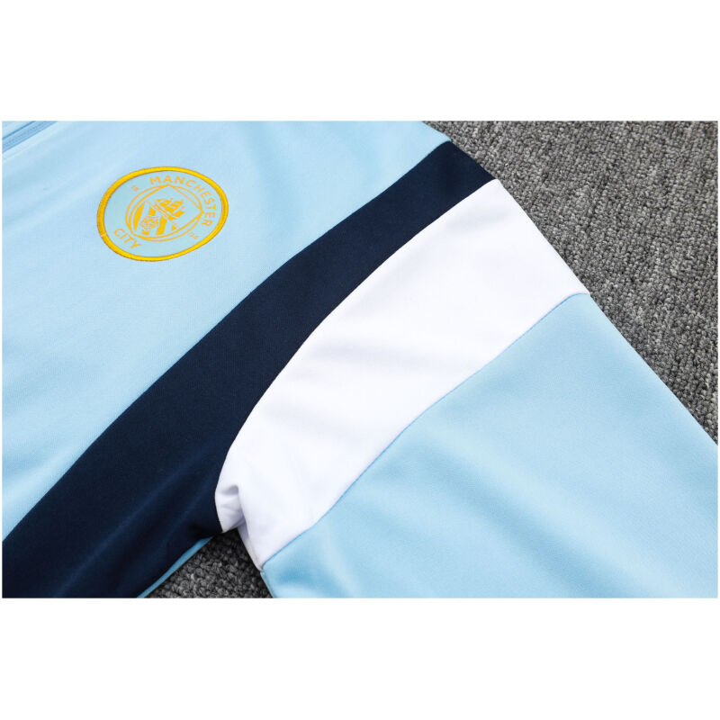 Mens Manchester City Jacket + Pants Training Suit Blue 2023/24