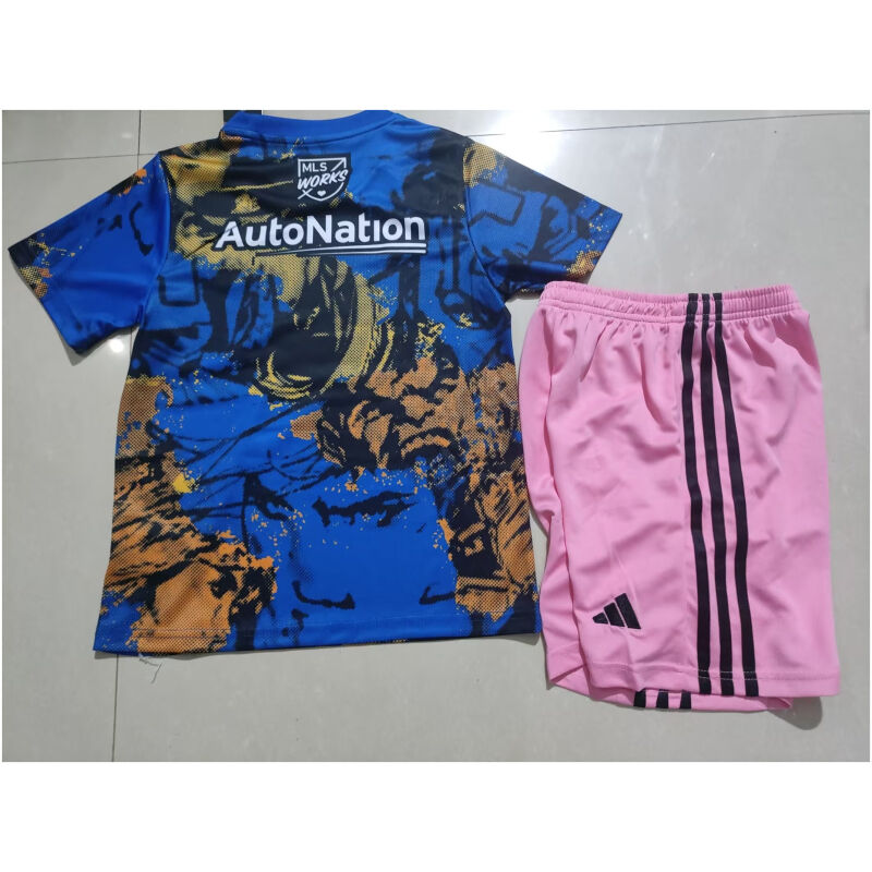 Kids Inter Miami C. F. Marvel MLS Kick Childhood Cancer Pre-Match Jersey 2023/24