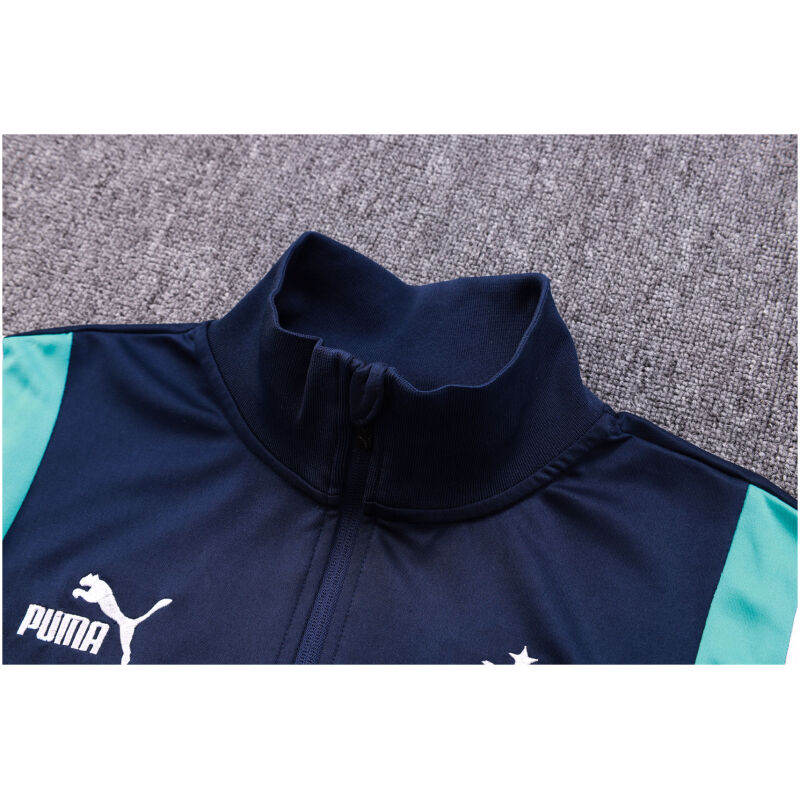 Mens Olympique Marseille Jacket + Pants Training Suit Royal 2023/24