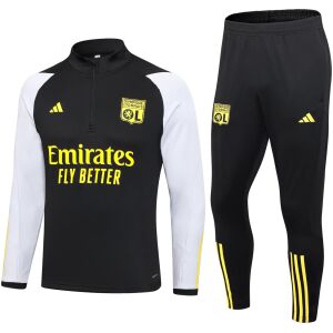 Mens Olympique Lyonnais Training Suit Black 2023/24
