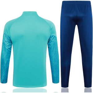 Mens Olympique Marseille Jacket + Pants Training Suit Green 2023/24