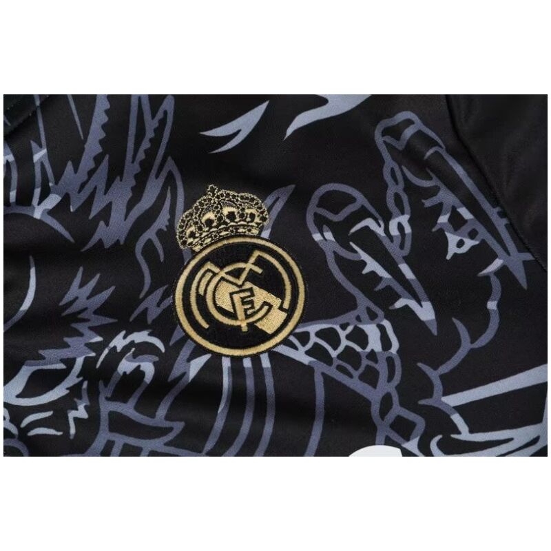 Mens Real Madrid Training Suit Black Dragon 2023/24