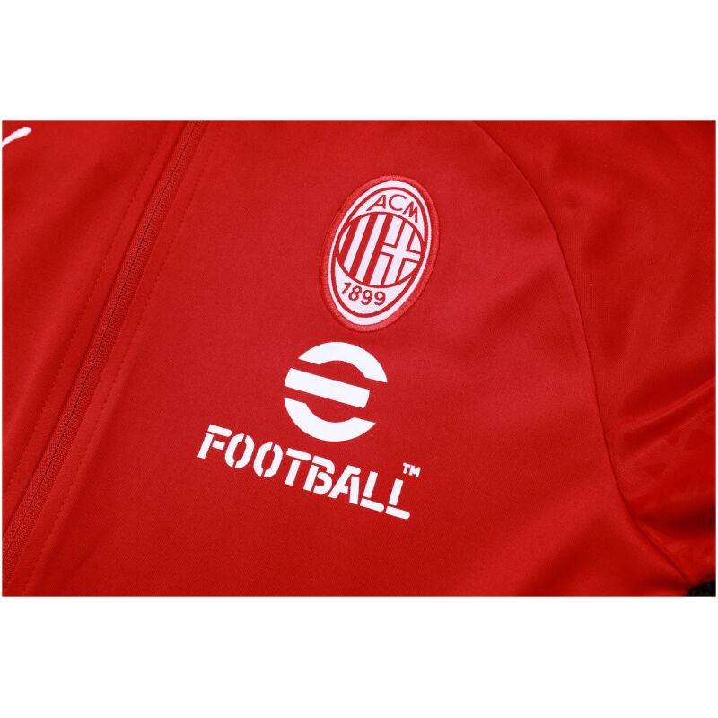 Mens AC Milan Jacket + Pants Training Suit Red 2023/24