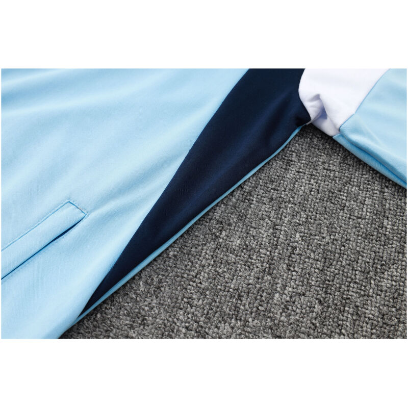Mens Manchester City Jacket + Pants Training Suit Blue 2023/24