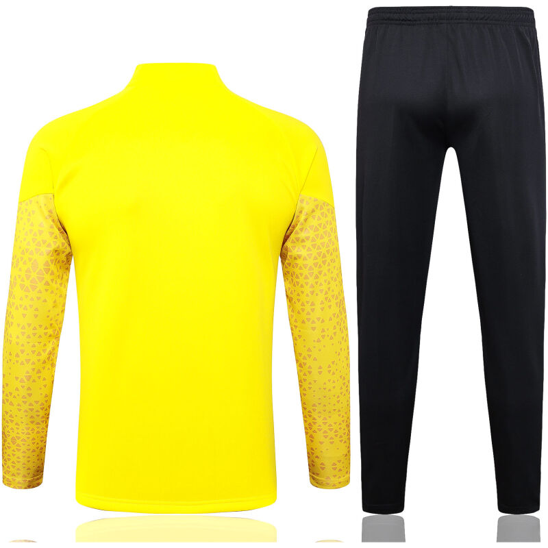 Mens Borussia Dortmund Jacket + Pants Training Suit Yellow Print 2023/24