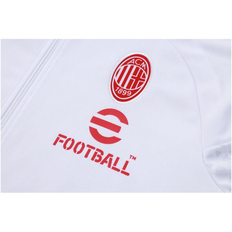 Mens AC Milan Jacket + Pants Training Suit White 2023/24