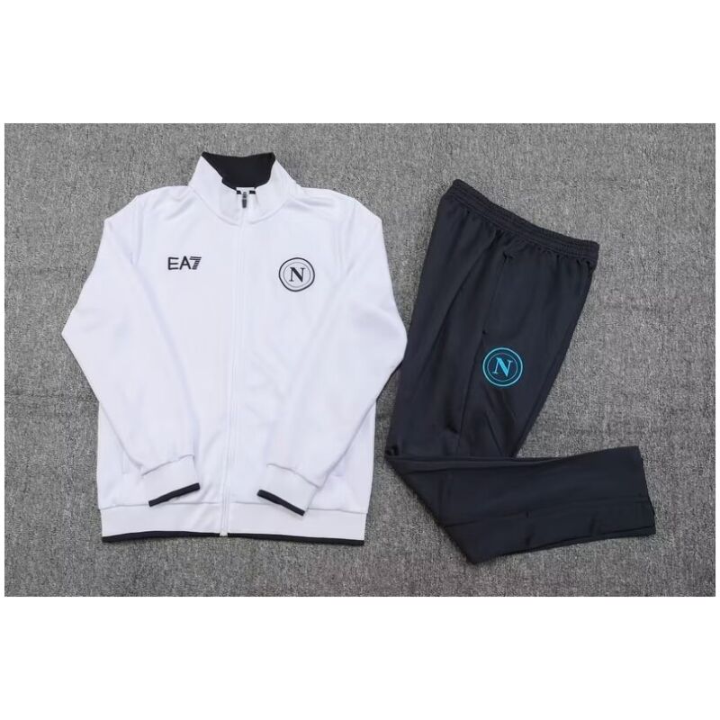 Mens Napoli Jacket + Pants Training Suit White 2023/24