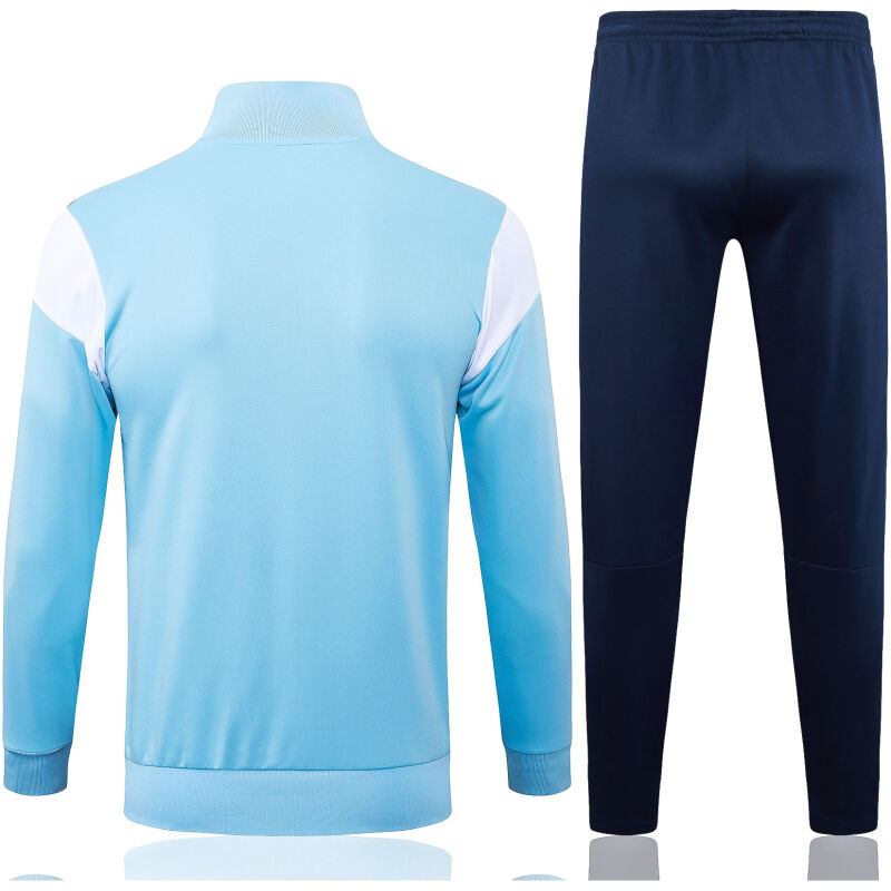 Mens Manchester City Jacket + Pants Training Suit Blue 2023/24