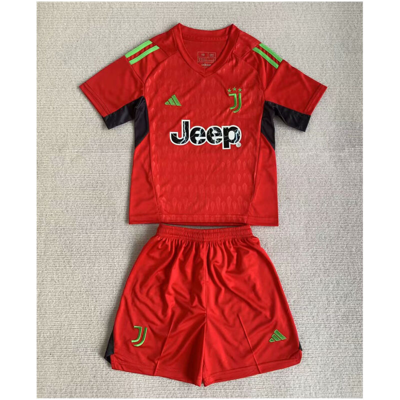 Kids Juventus Goalkeeper Red Jersey 2023/24