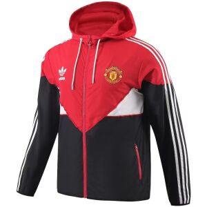 Mens Manchester United All Weather Windrunner Jacket Red – Black 2023/24