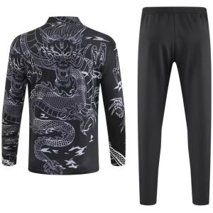 Mens Real Madrid Training Suit Black Dragon 2023/24