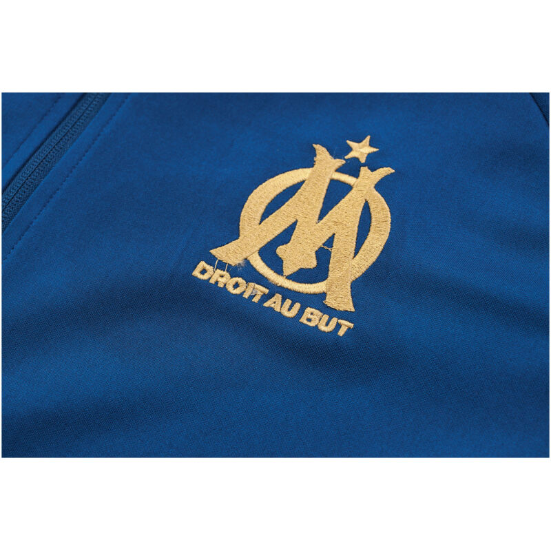 Mens Olympique Marseille Jacket + Pants Training Suit Blue 2023/24