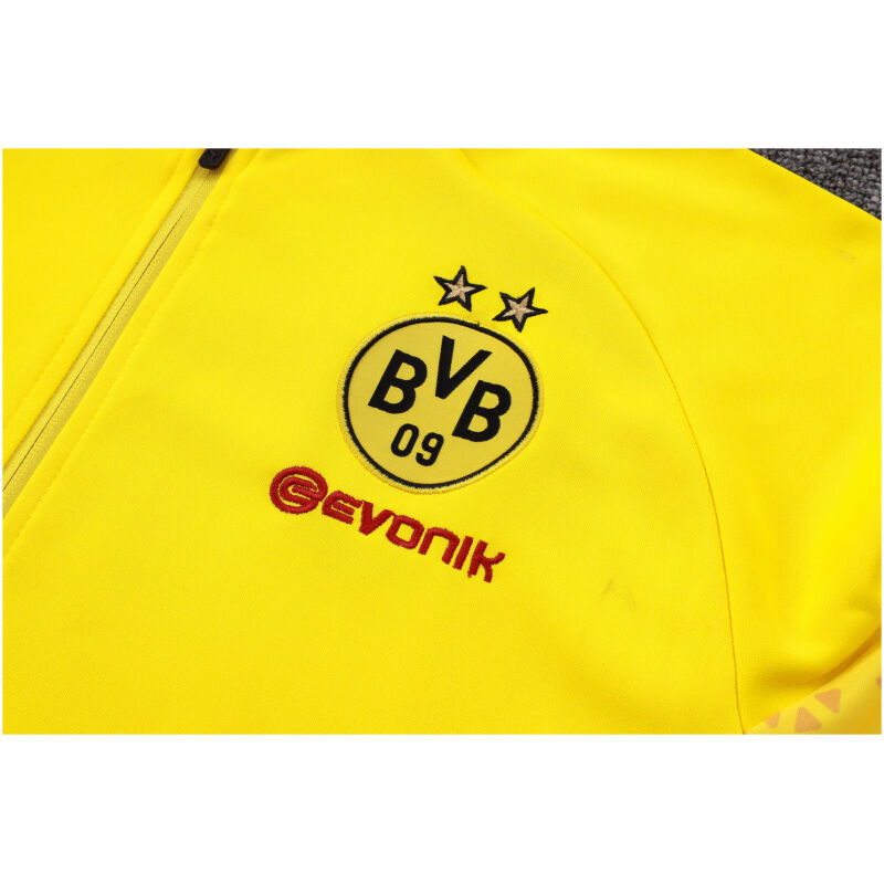 Mens Borussia Dortmund Jacket + Pants Training Suit Yellow Print 2023/24
