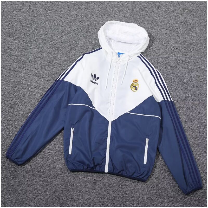Mens Real Madrid All Weather Windrunner Jacket White 2023/24