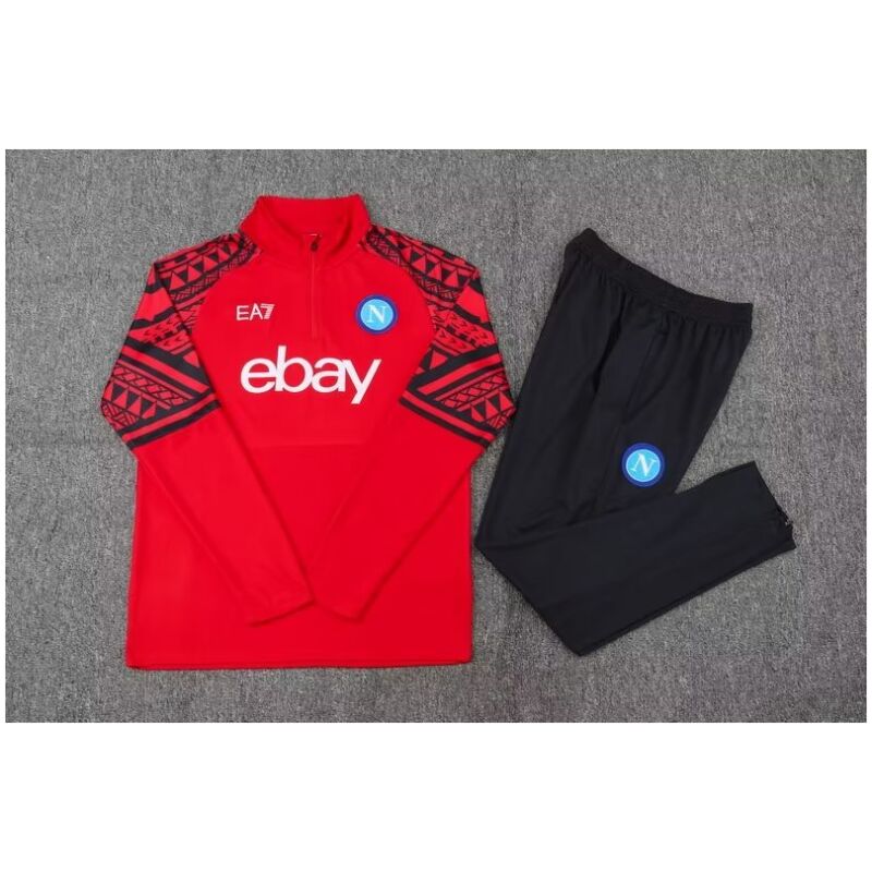 Mens Napoli Training Suit Red 2023/24