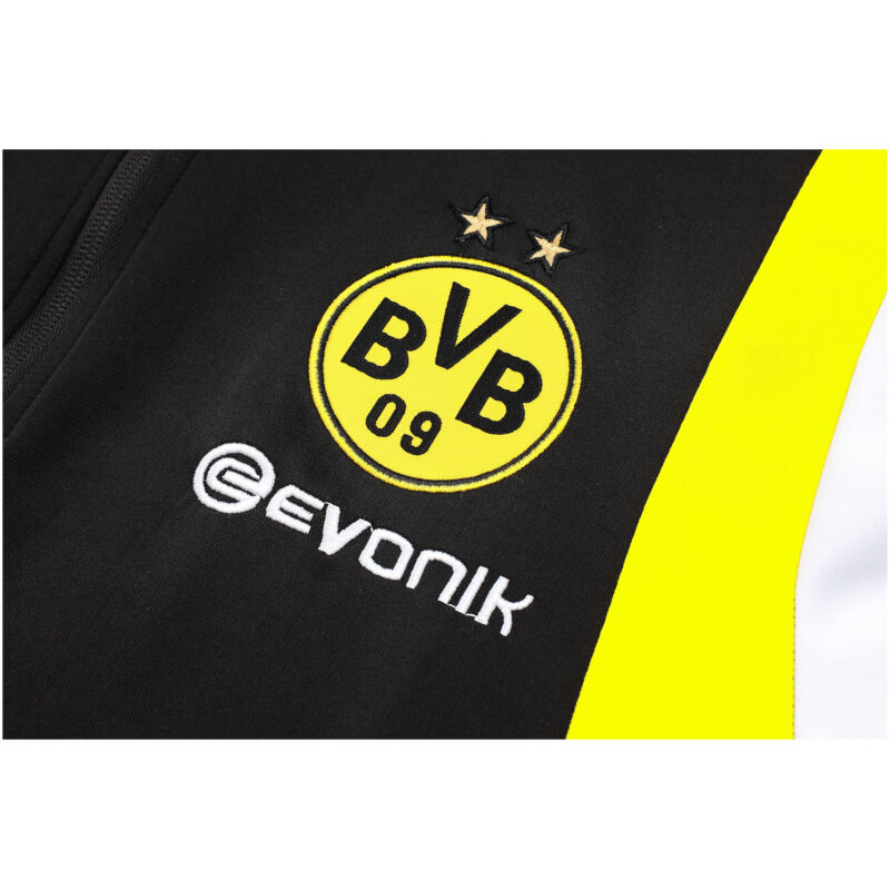 Mens Borussia Dortmund Jacket + Pants Training Suit Black 2023/24