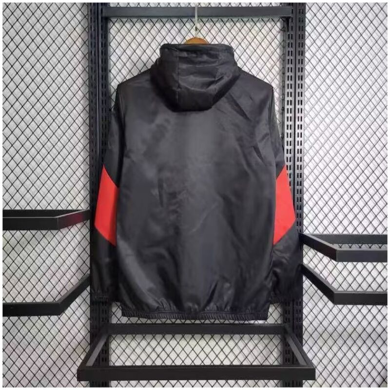 Mens AC Milan Pre-Match Woven Anthem Windrunner Jacket Black 2023/24