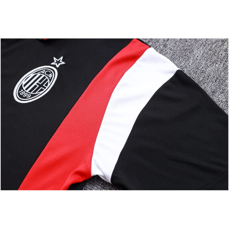Mens AC Milan Polo Shirt Black III 2023/24