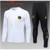 Kids PSG x Jordans Jacket + Pants Training Suit White 2023/24