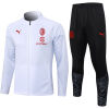 Mens AC Milan Jacket + Pants Training Suit White 2023/24