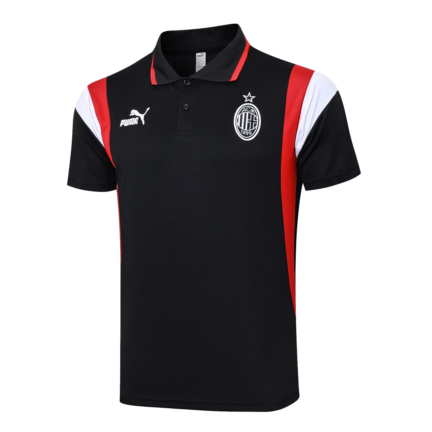 Mens AC Milan Polo Shirt Black III 2023/24