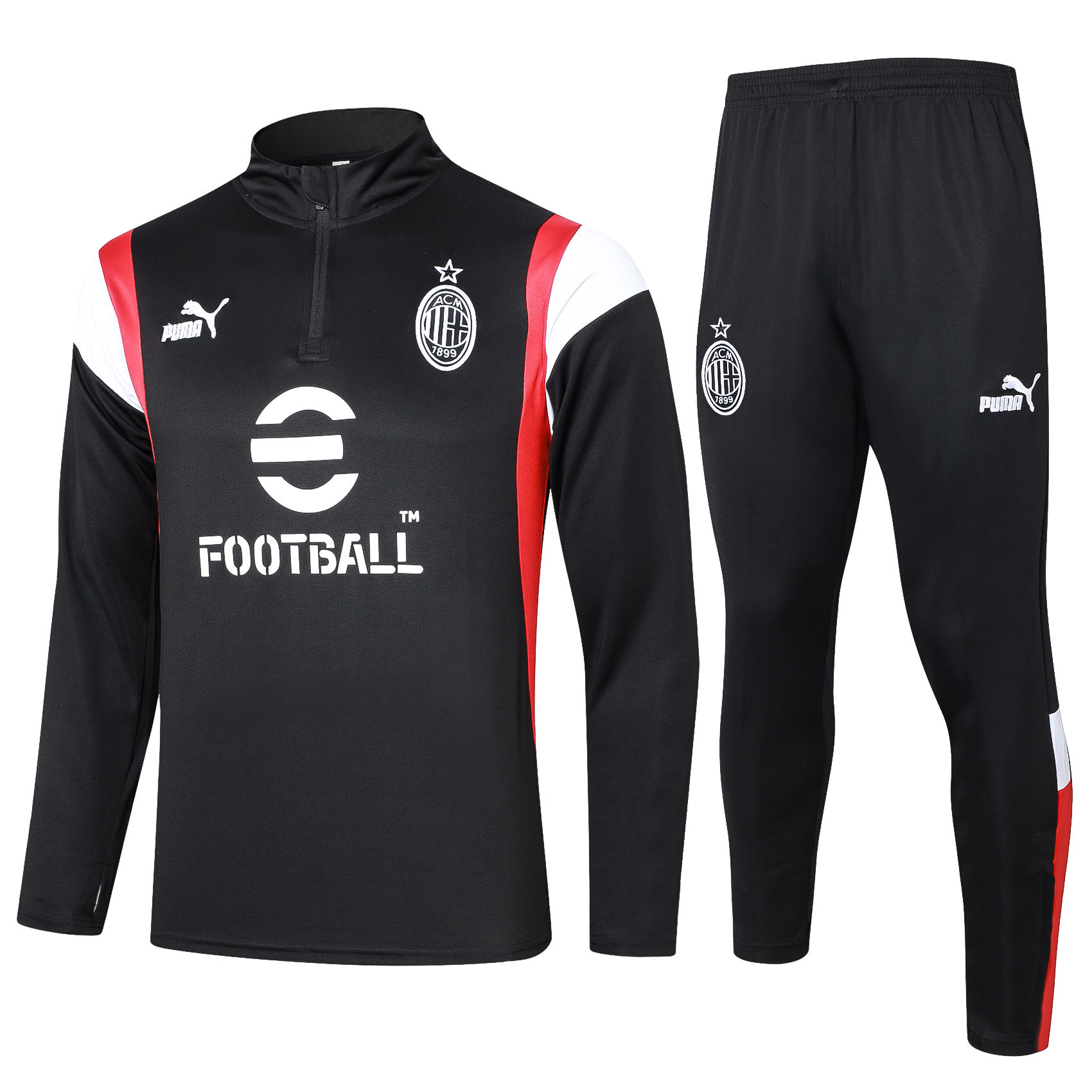 Mens AC Milan Training Suit Black II 2023/24