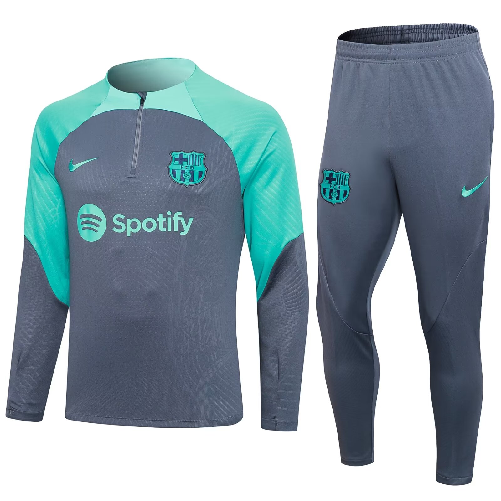 Mens Barcelona Training Suit Grey 2023/24