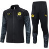 Mens Borussia Dortmund Jacket + Pants Training Suit Black Print 2023/24