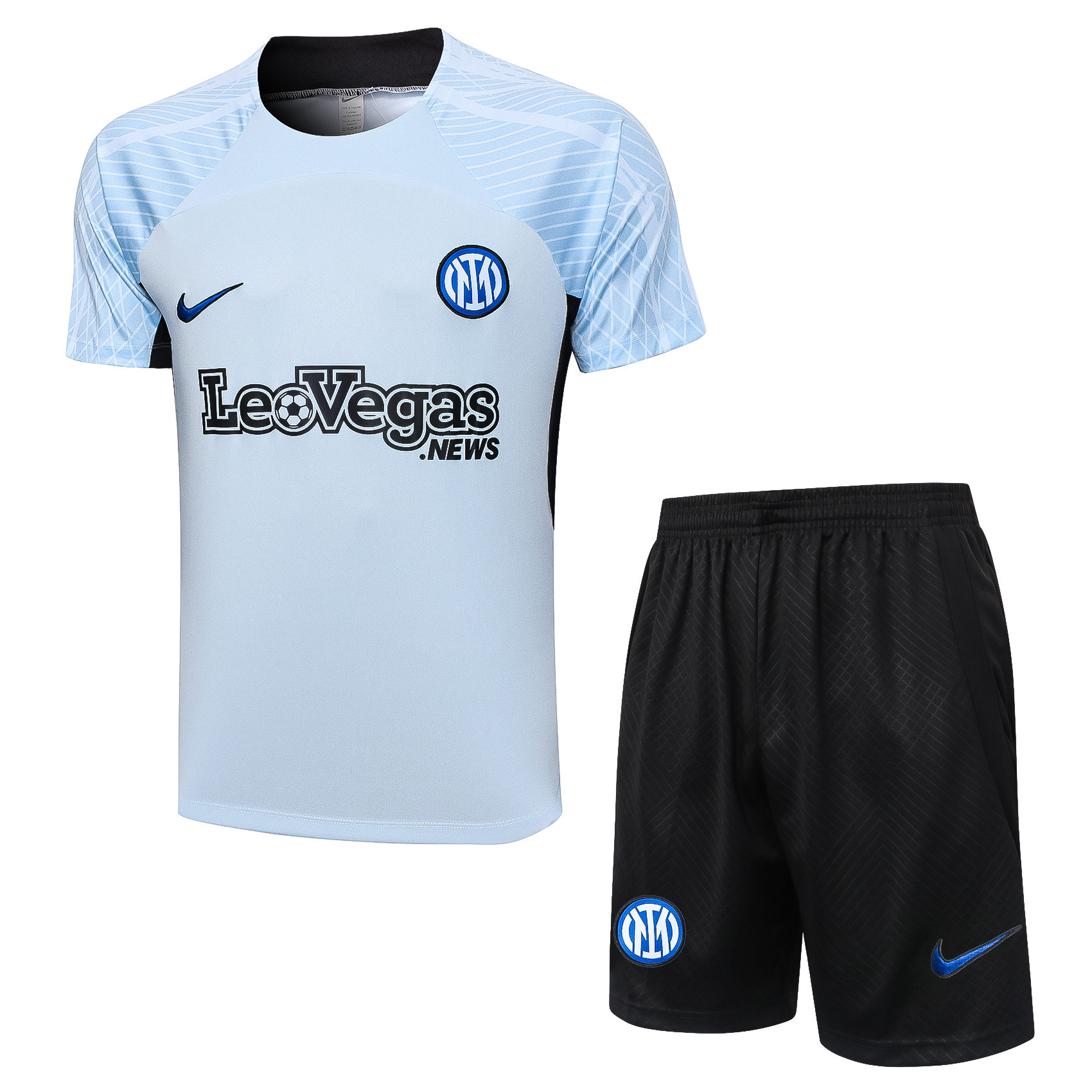 Mens Inter Milan Short Training Suit Pale Blue 2023/24