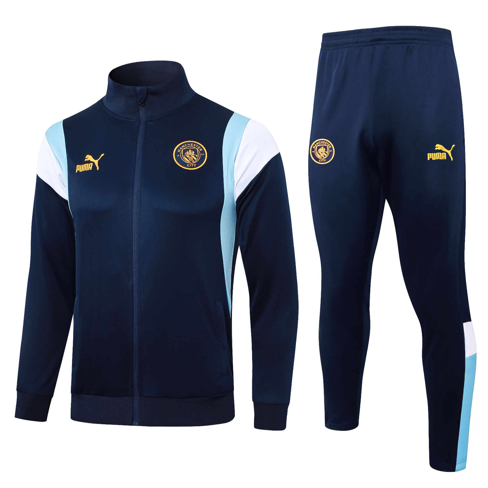 Mens Manchester City Jacket + Pants Training Suit Royal 2023/24
