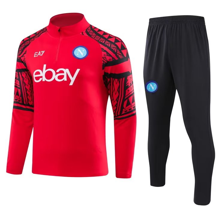 Mens Napoli Training Suit Red 2023/24