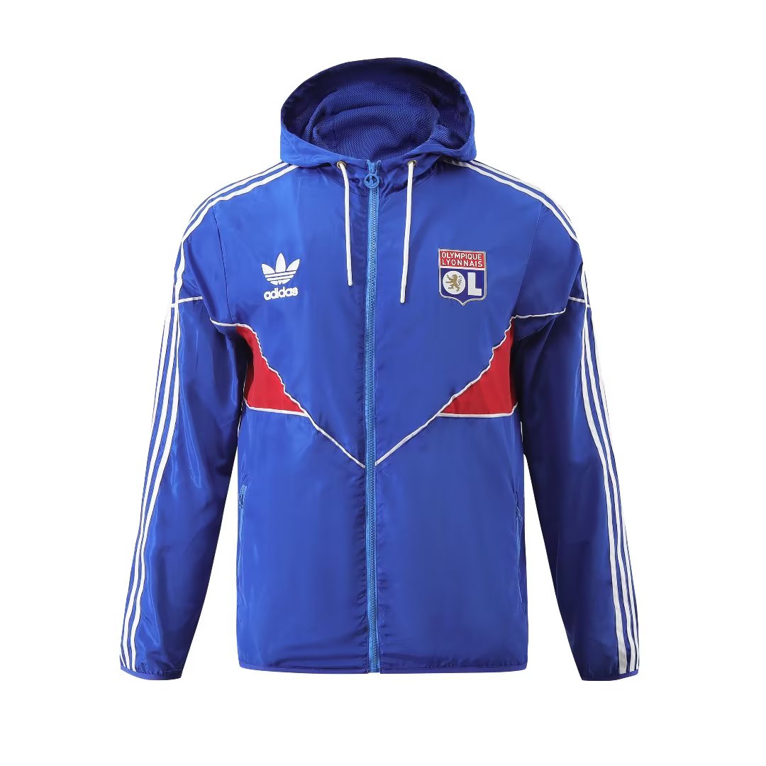 Mens Olympique Lyonnais All Weather Windrunner Jacket Blue 2023/24