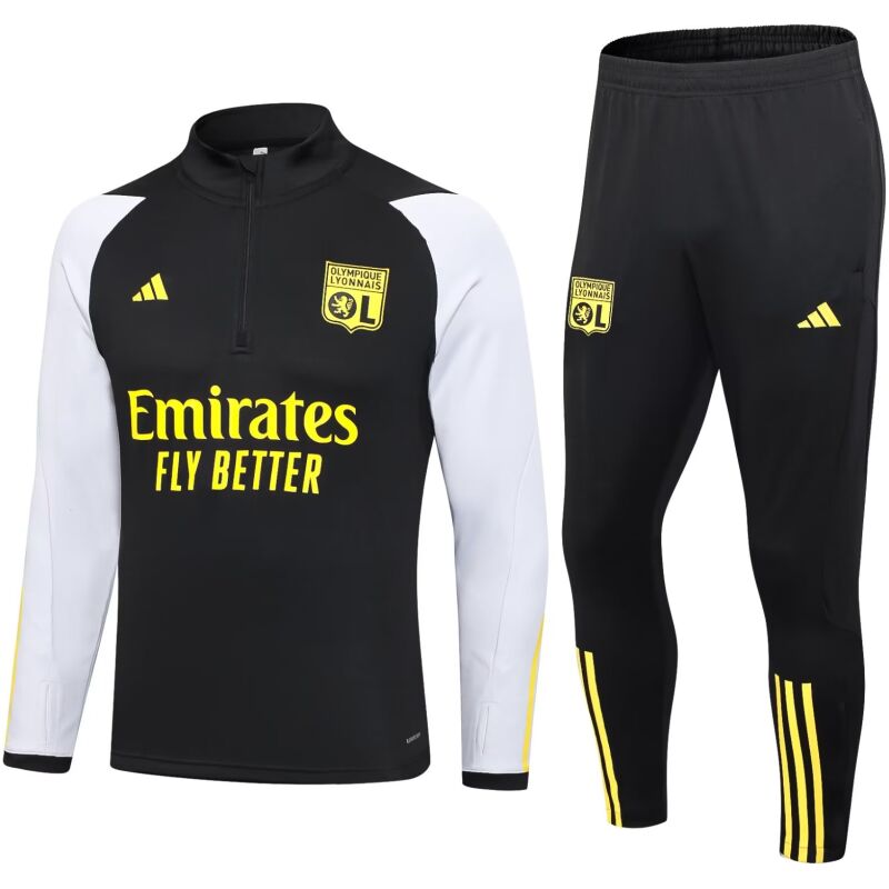 Mens Olympique Lyonnais Training Suit Black 2023/24
