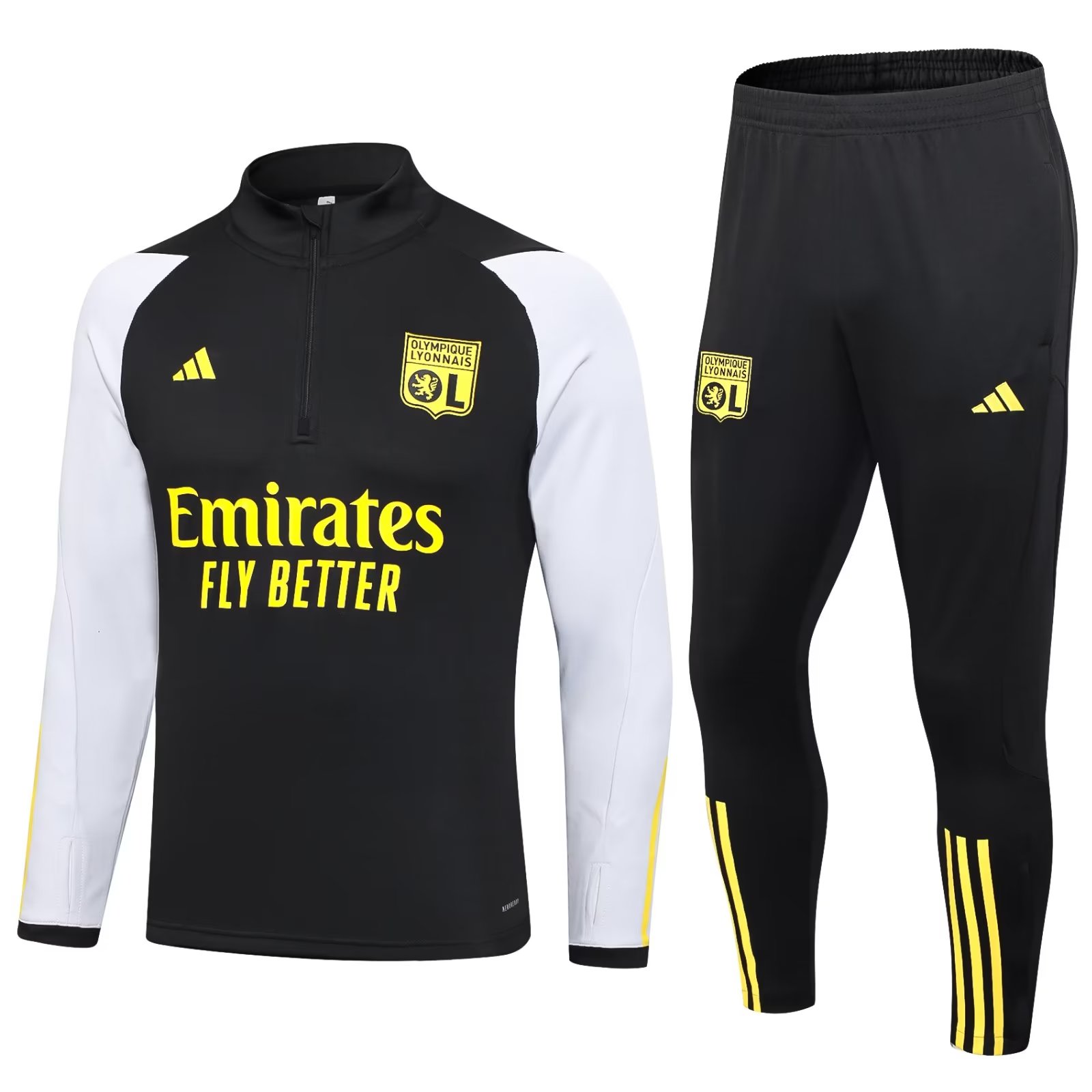Mens Olympique Lyonnais Training Suit Black 2023/24