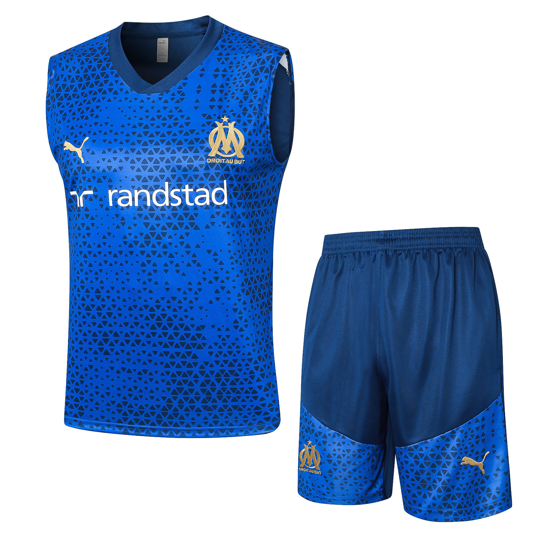 Mens Olympique Marceille Singlet Suit Blue 2023/24