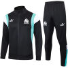Mens Olympique Marseille Jacket + Pants Training Suit Black 2023/24
