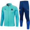 Mens Olympique Marseille Jacket + Pants Training Suit Green 2023/24