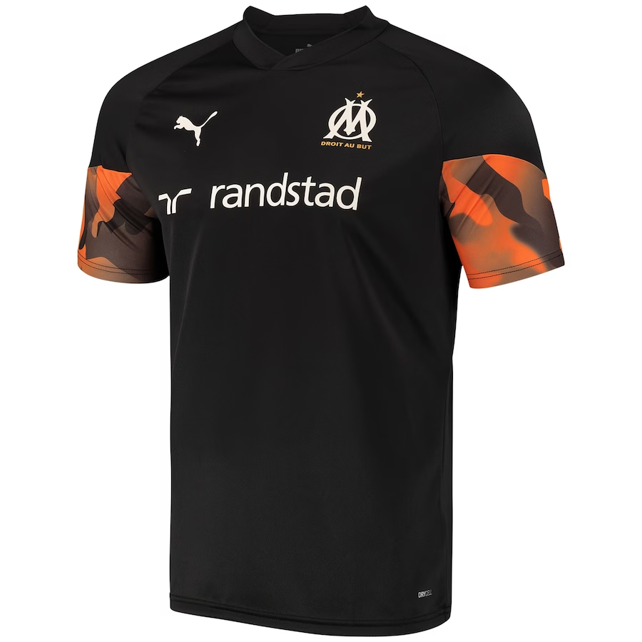 Mens Olympique Marseille Short Training Jersey Black 2023/24