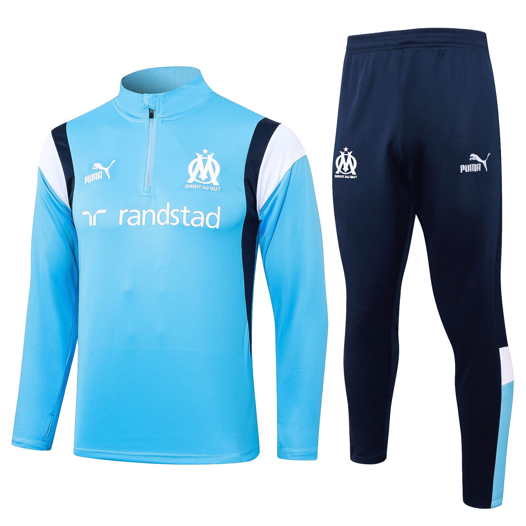 Mens Olympique Marseille Training Suit Blue 2023/24