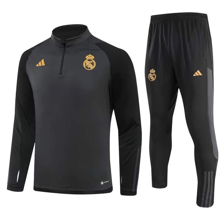 Mens Real Madrid Training Suit Grey 2023/24