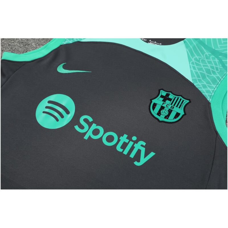 Mens Barcelona Singlet Suit Black – Green 2023/24