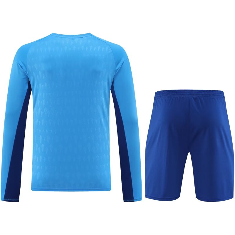 Mens Manchester United Goalkeeper Blue Suit Long Sleeve 2023/24