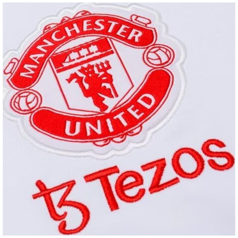 Mens Manchester United Jacket + Pants Training Suit White 2023/24