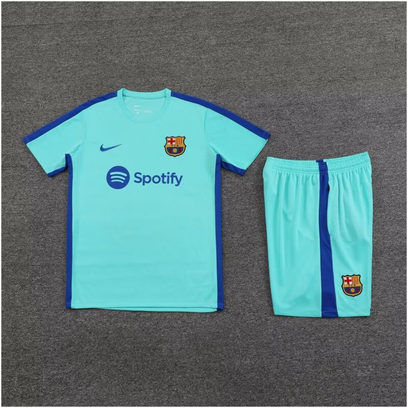 Mens Barcelona Short Training Suit Turquoise 2023/24