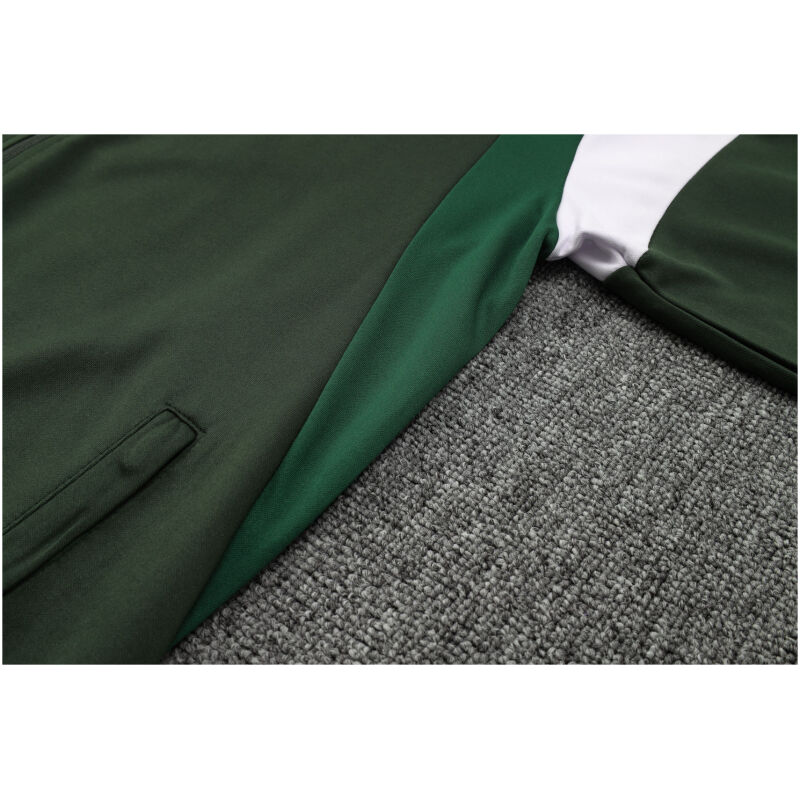 Mens Manchester City Jacket + Pants Training Suit Dark Green 2023/24