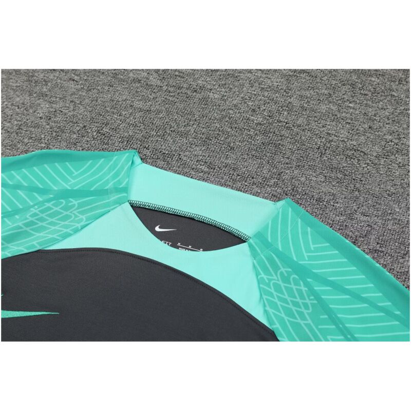 Mens Barcelona Short Training Suit Black – Green 2023/24