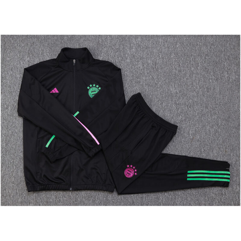 Kids Bayern Munich Jacket + Pants Training Suit Black 2023/24