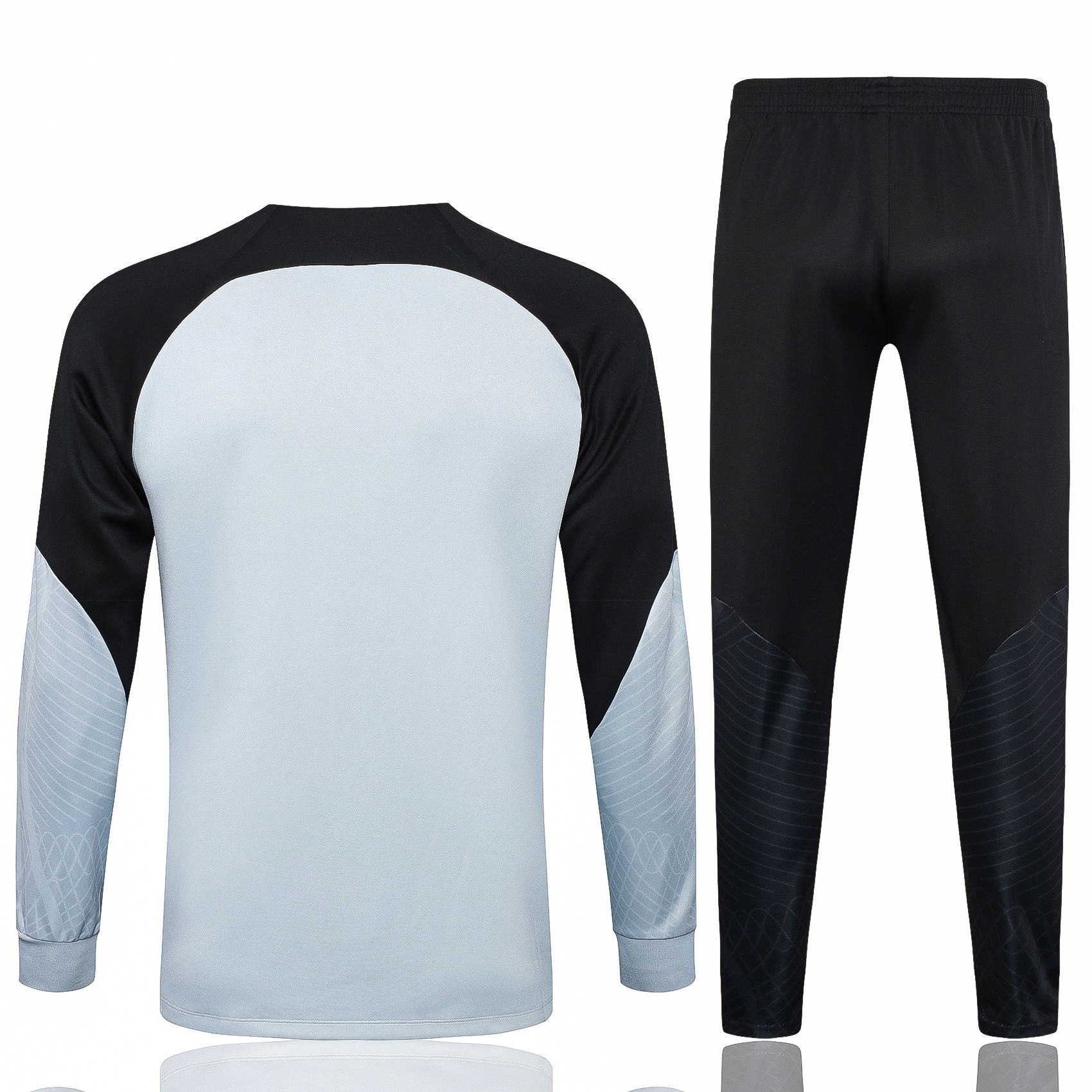 Mens Barcelona Jacket + Pants Training Suit Grey – Black 2023/24
