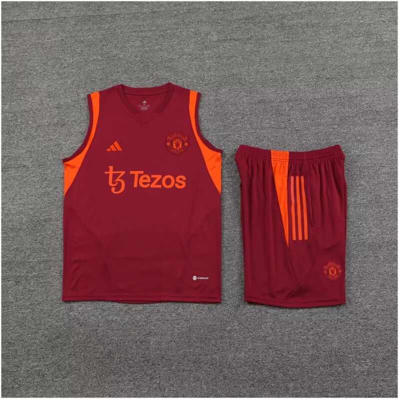 Mens Manchester United Singlet Suit Burgundy 2023/24